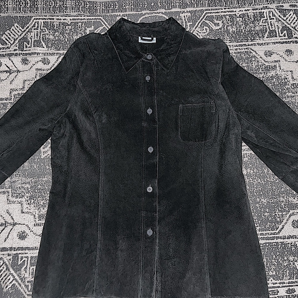 VTG 80’s Black Authentic Leather Jacket: Size L